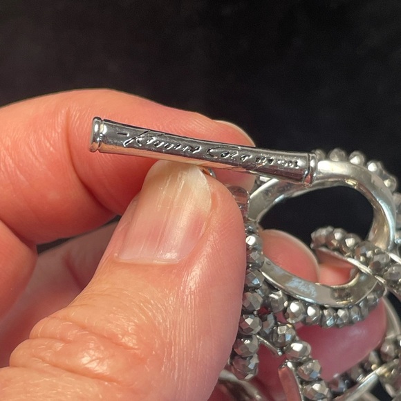 Kenneth Cole Silver Link Bracelet with Clear Rhinestones - Picture 3 of 5